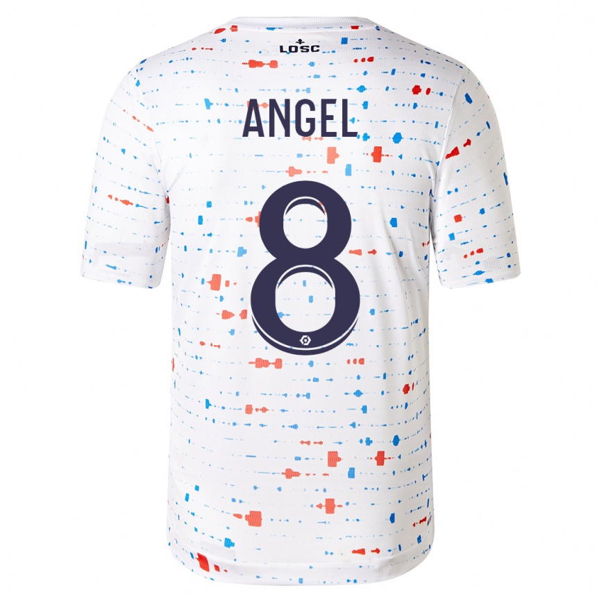 Kids Football Angel Gomes #8 White Away Jersey 2023/24 T-Shirt