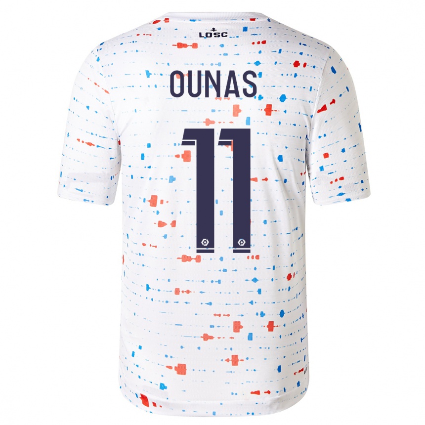 Kids Football Adam Ounas #11 White Away Jersey 2023/24 T-Shirt