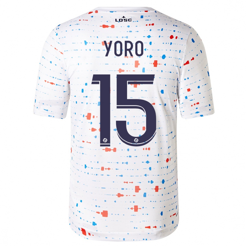 Kids Football Leny Yoro #15 White Away Jersey 2023/24 T-Shirt