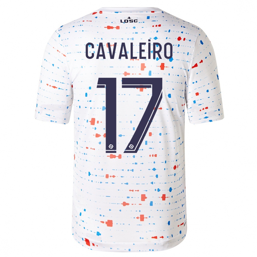 Kids Football Ivan Cavaleiro #17 White Away Jersey 2023/24 T-Shirt