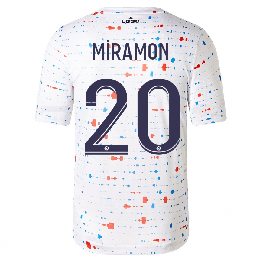 Kids Football Ignacio Miramón #20 White Away Jersey 2023/24 T-Shirt