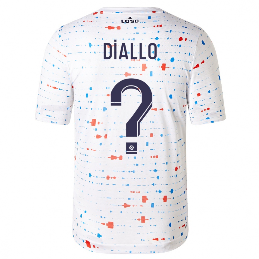 Kids Football Alpha Diallo #0 White Away Jersey 2023/24 T-Shirt