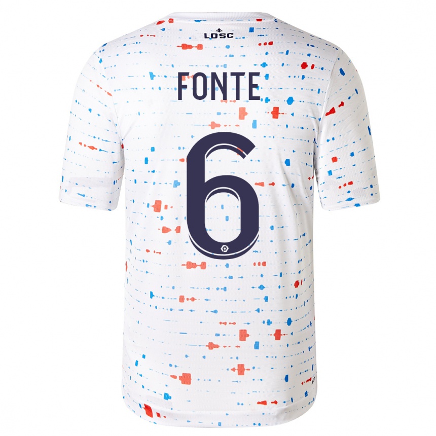 Kids Football Jose Fonte #6 White Away Jersey 2023/24 T-Shirt