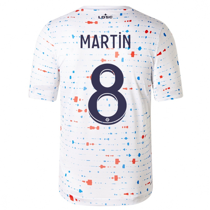 Kids Football Jonas Martin #8 White Away Jersey 2023/24 T-Shirt