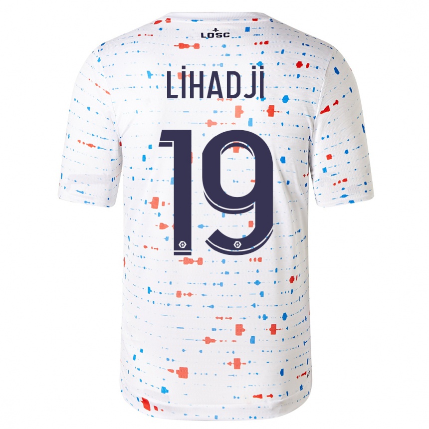 Kids Football Isaac Lihadji #19 White Away Jersey 2023/24 T-Shirt