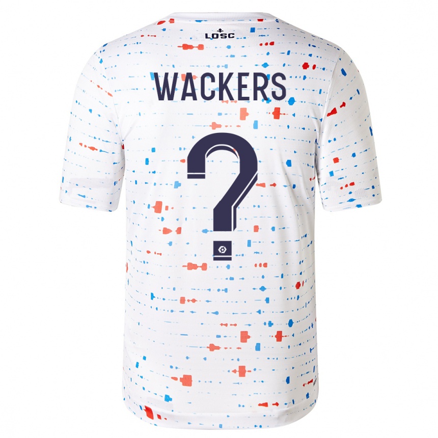 Kids Football Maxime Wackers #0 White Away Jersey 2023/24 T-Shirt