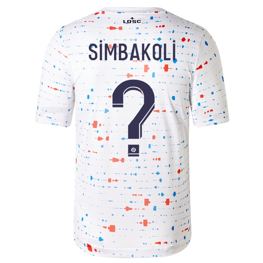 Kids Football Mamadou Simbakoli #0 White Away Jersey 2023/24 T-Shirt