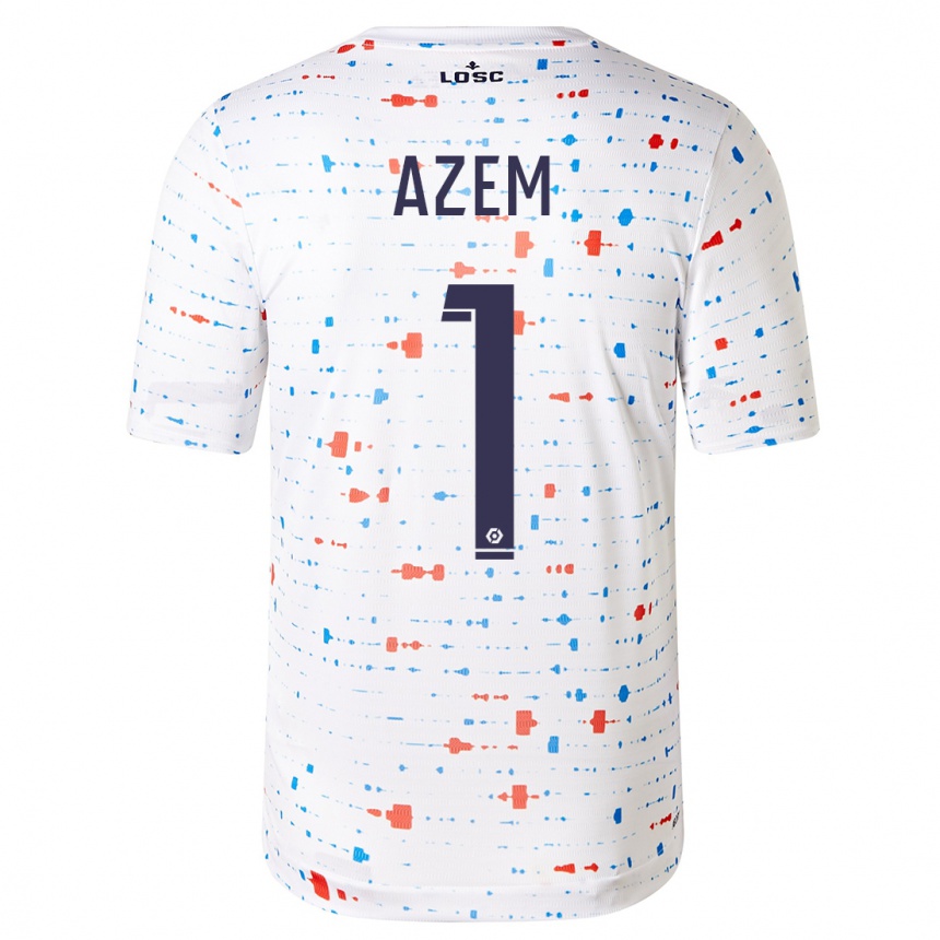 Kids Football Floriane Azem #1 White Away Jersey 2023/24 T-Shirt