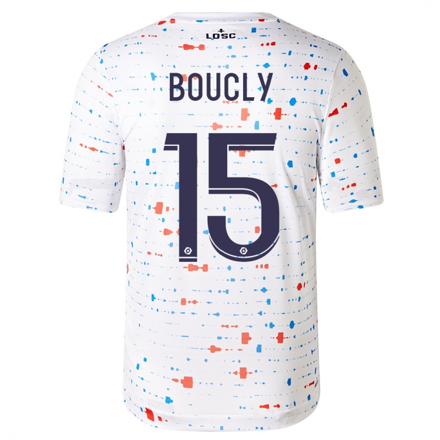 Kids Football Maite Boucly #15 White Away Jersey 2023/24 T-Shirt