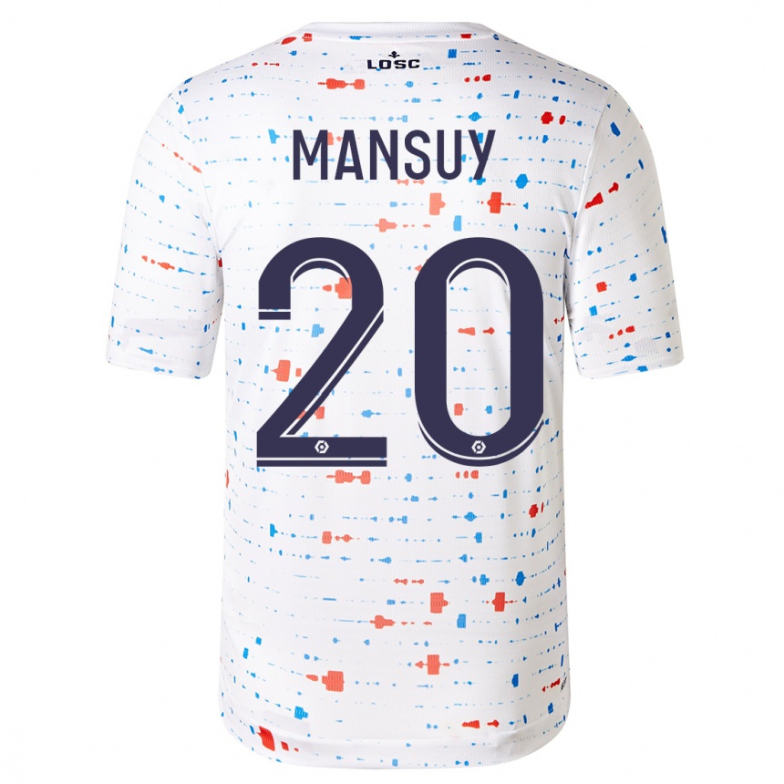 Kids Football Heloise Mansuy #20 White Away Jersey 2023/24 T-Shirt