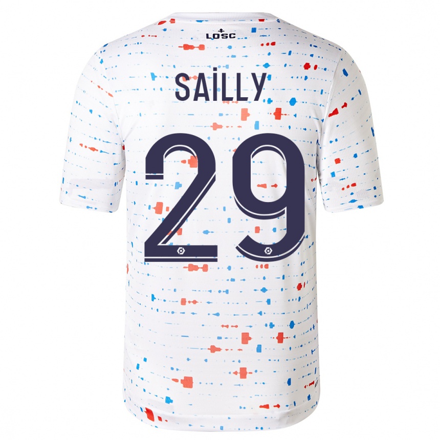 Kids Football Charlotte Sailly #29 White Away Jersey 2023/24 T-Shirt