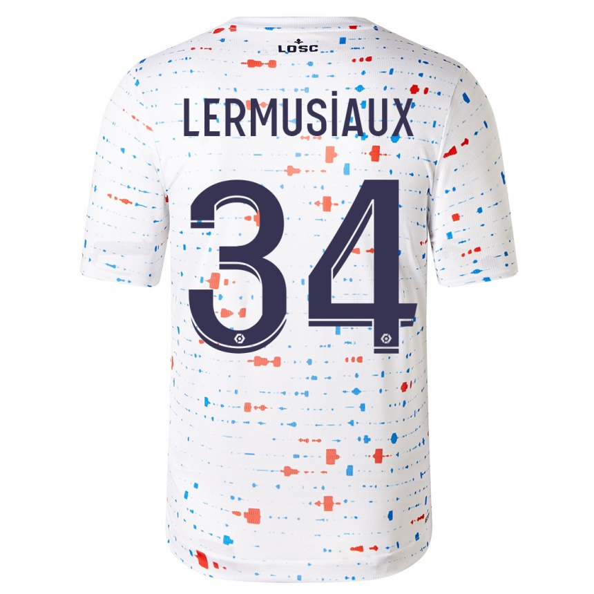 Kids Football Chrystal Lermusiaux #34 White Away Jersey 2023/24 T-Shirt