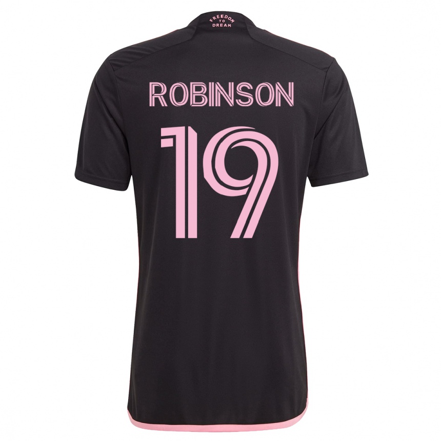 Kids  Robbie Robinson #19 Black Away Jersey 2023/24 T-Shirt