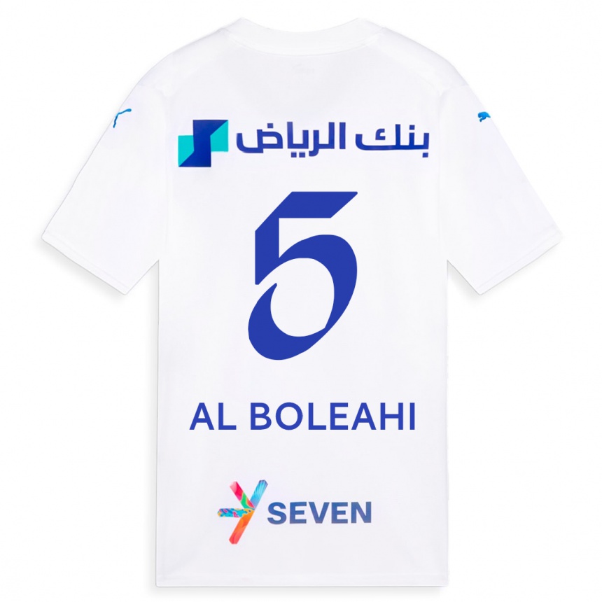 Kids  Ali Al-Boleahi #5 White Away Jersey 2023/24 T-Shirt