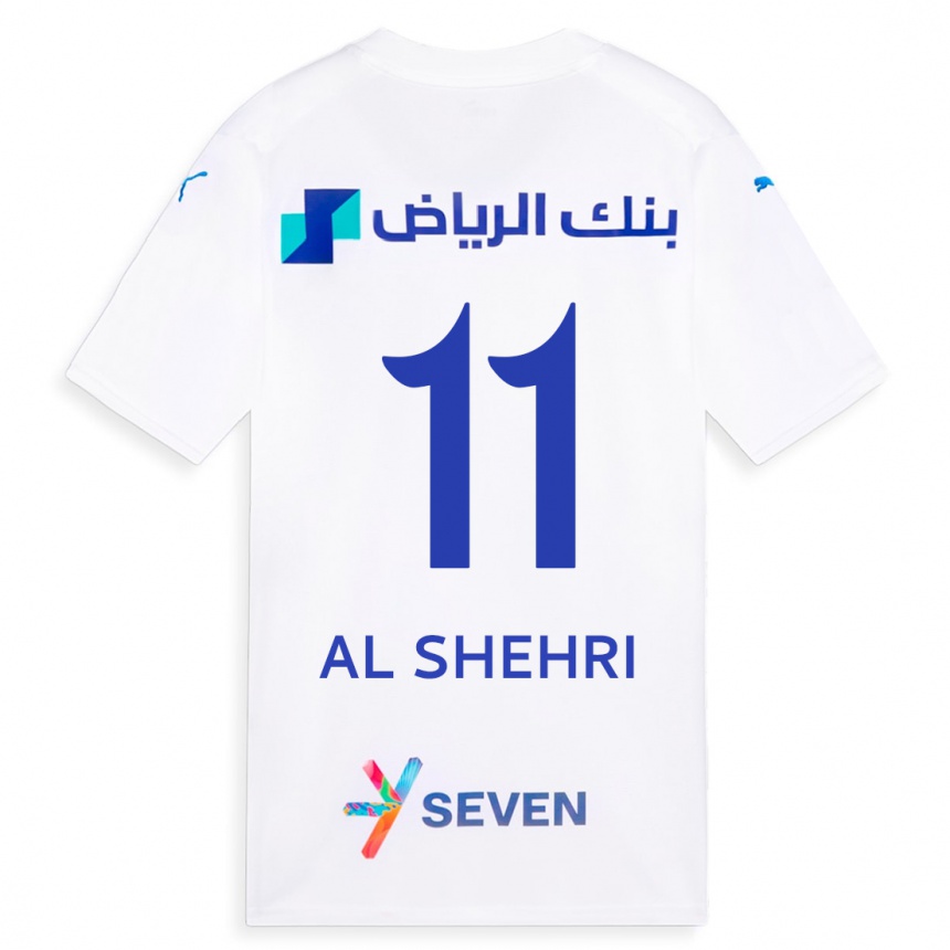 Kids  Saleh Al-Shehri #11 White Away Jersey 2023/24 T-Shirt