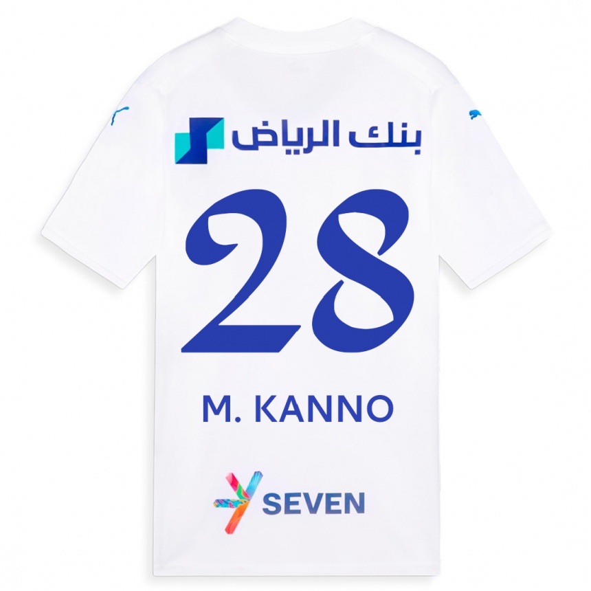 Kids  Mohamed Kanno #28 White Away Jersey 2023/24 T-Shirt