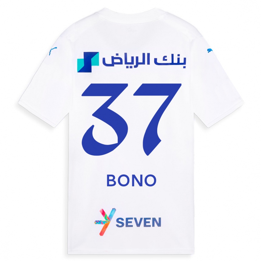 Kids  Bono #37 White Away Jersey 2023/24 T-Shirt