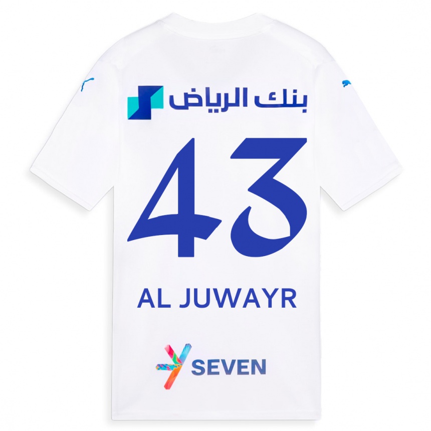 Kids  Musab Al-Juwayr #43 White Away Jersey 2023/24 T-Shirt