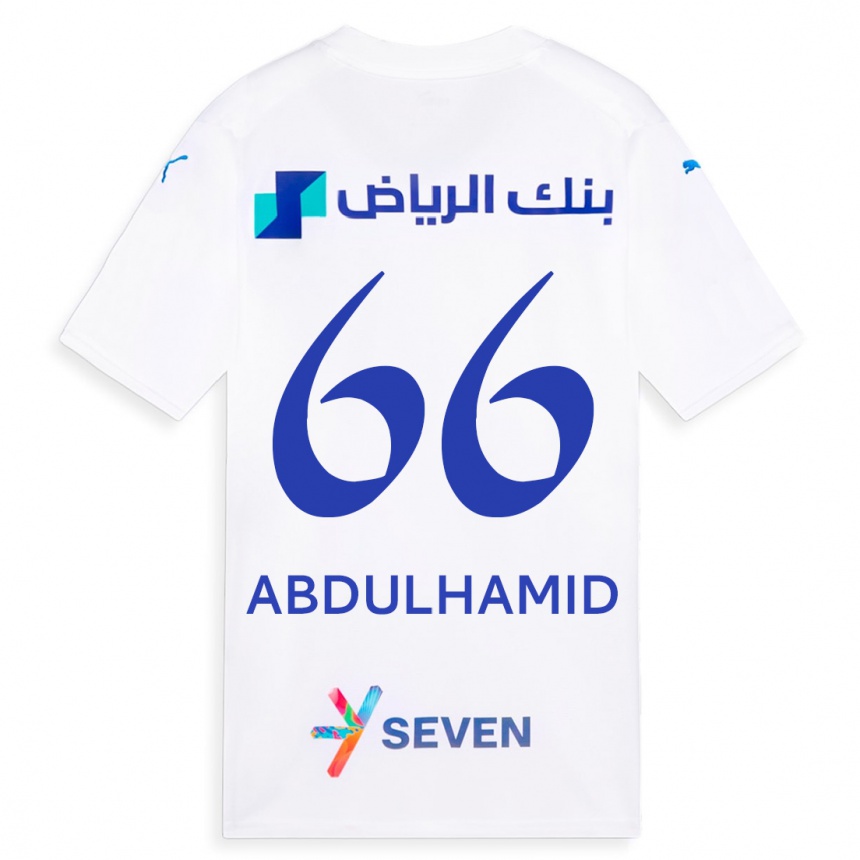 Kids  Saud Abdulhamid #66 White Away Jersey 2023/24 T-Shirt