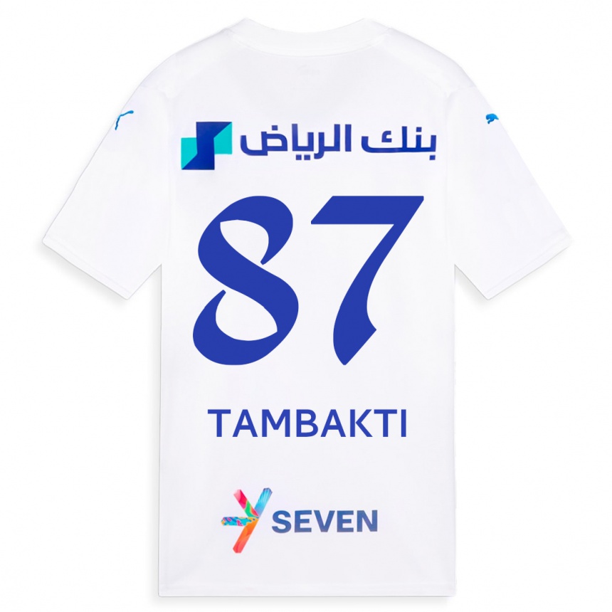 Kids  Hassan Tambakti #87 White Away Jersey 2023/24 T-Shirt