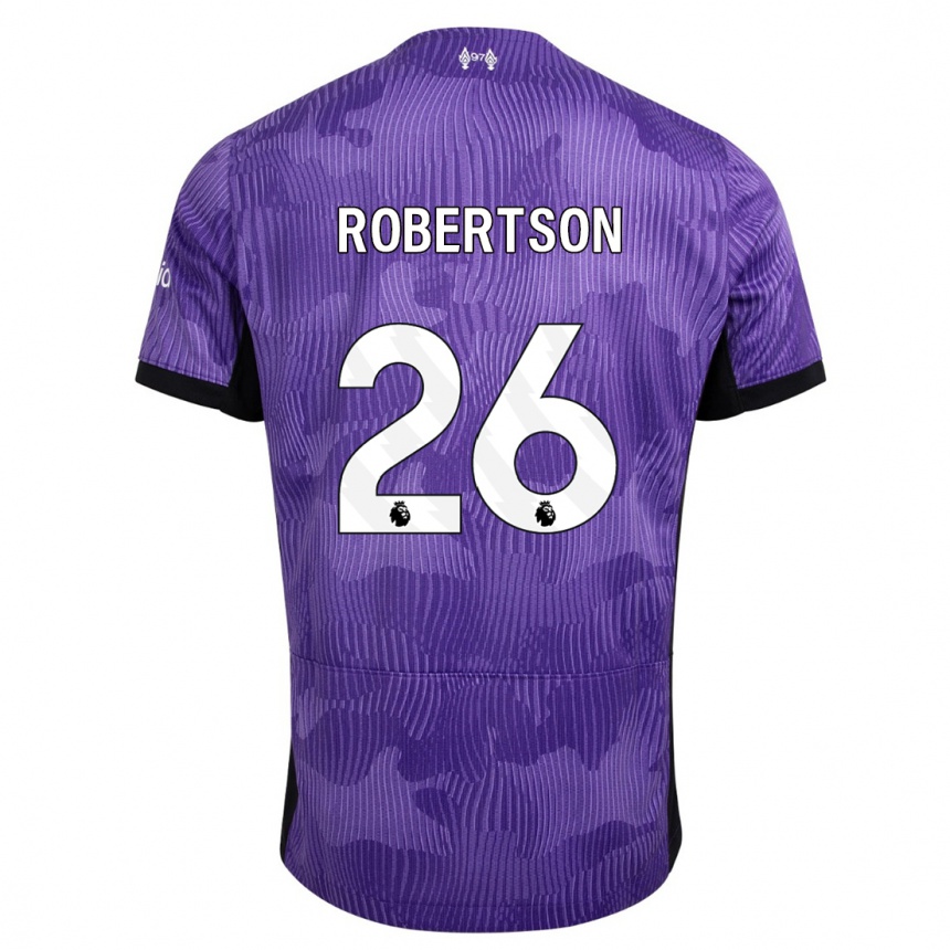 Kids  Andrew Robertson #26 Purple Third Jersey 2023/24 T-Shirt