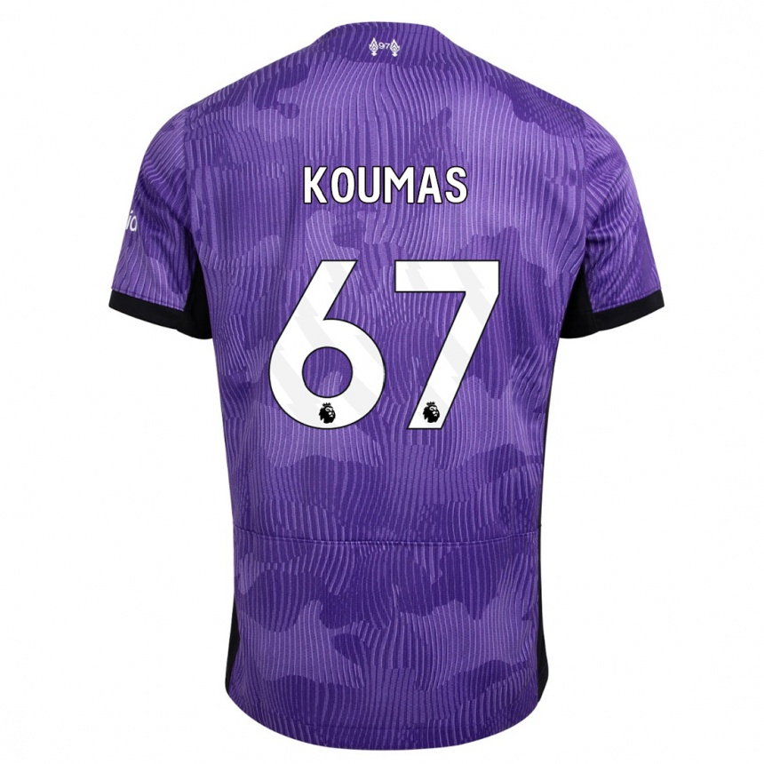 Kids  Lewis Koumas #67 Purple Third Jersey 2023/24 T-Shirt