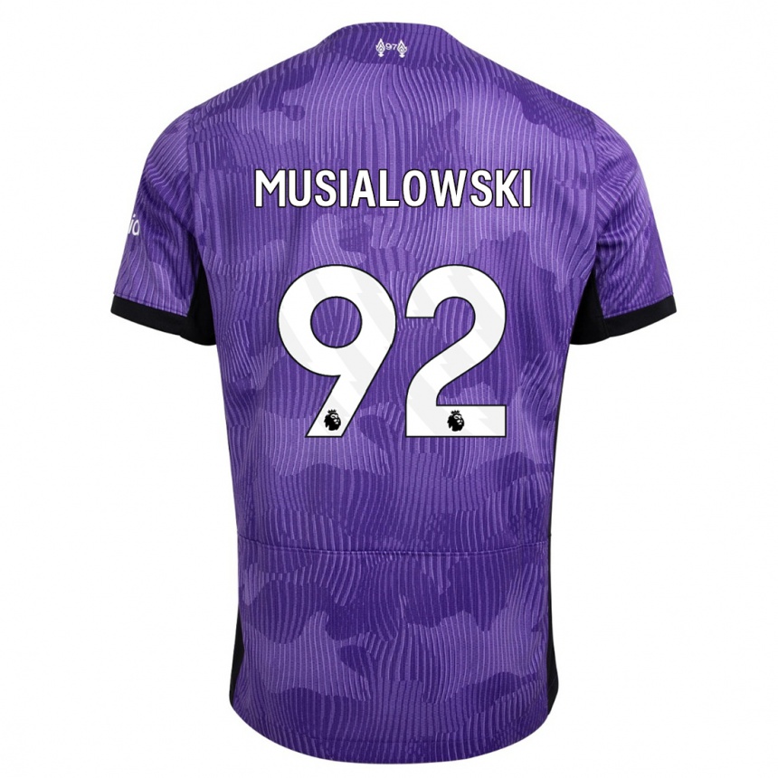 Kids  Mateusz Musialowski #92 Purple Third Jersey 2023/24 T-Shirt