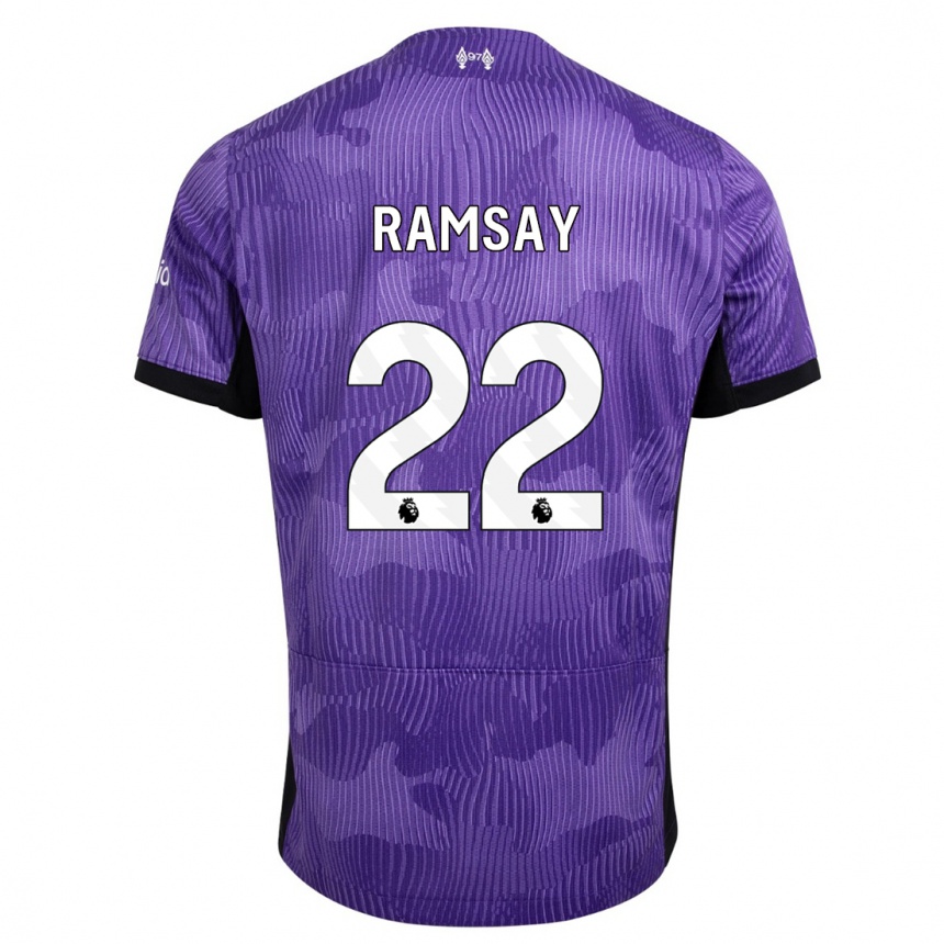 Kids  Calvin Ramsay #22 Purple Third Jersey 2023/24 T-Shirt