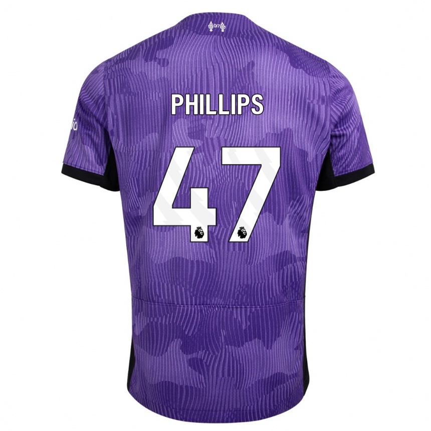 Kids  Nathaniel Phillips #47 Purple Third Jersey 2023/24 T-Shirt