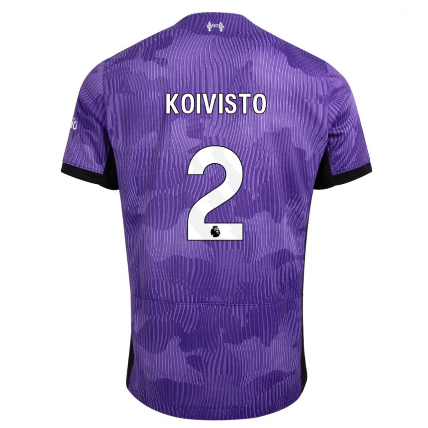 Kids  Emma Koivisto #2 Purple Third Jersey 2023/24 T-Shirt