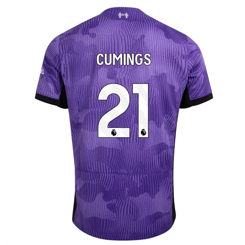 Kids  Eartha Cumings #21 Purple Third Jersey 2023/24 T-Shirt