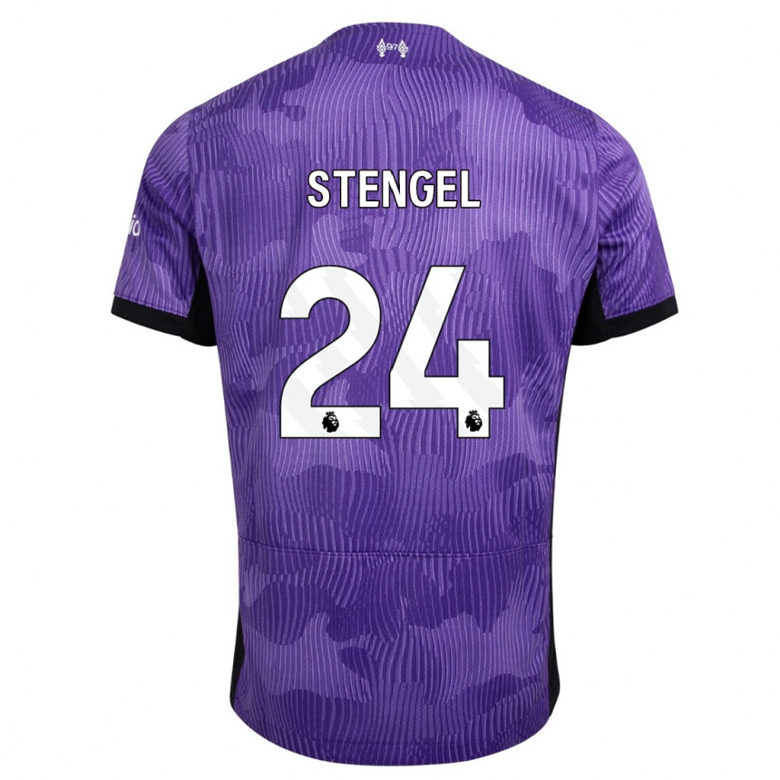 Kids  Katie Stengel #24 Purple Third Jersey 2023/24 T-Shirt