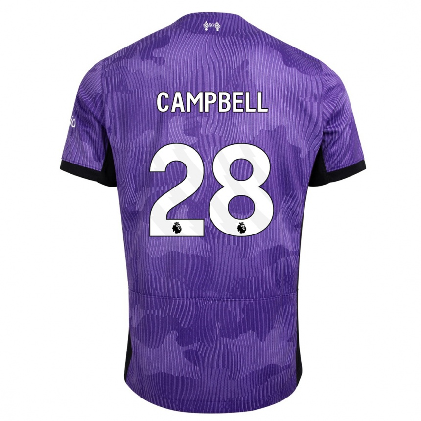 Kids  Megan Campbell #28 Purple Third Jersey 2023/24 T-Shirt