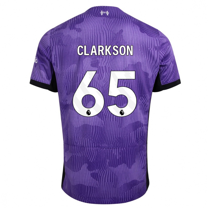 Kids  Leighton Clarkson #65 Purple Third Jersey 2023/24 T-Shirt