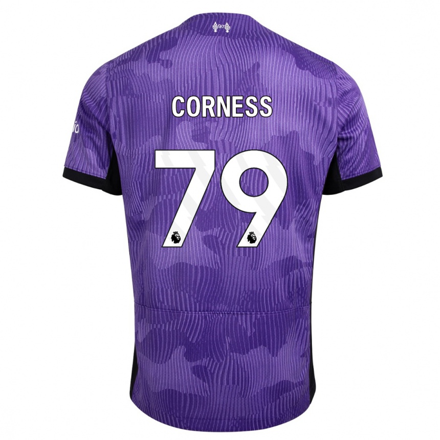 Kids  Dominic Corness #79 Purple Third Jersey 2023/24 T-Shirt