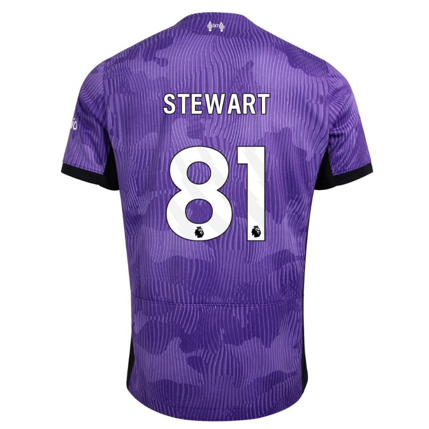 Kids  Layton Stewart #81 Purple Third Jersey 2023/24 T-Shirt