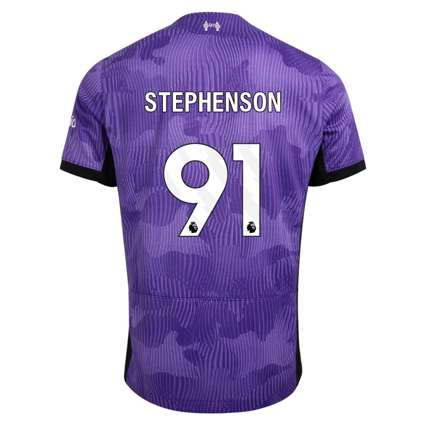 Kids  Luca Stephenson #91 Purple Third Jersey 2023/24 T-Shirt