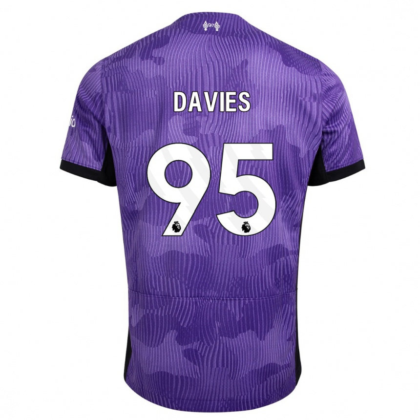 Kids  Harvey Davies #95 Purple Third Jersey 2023/24 T-Shirt