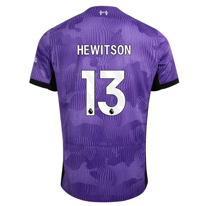 Kids  Luke Hewitson #13 Purple Third Jersey 2023/24 T-Shirt