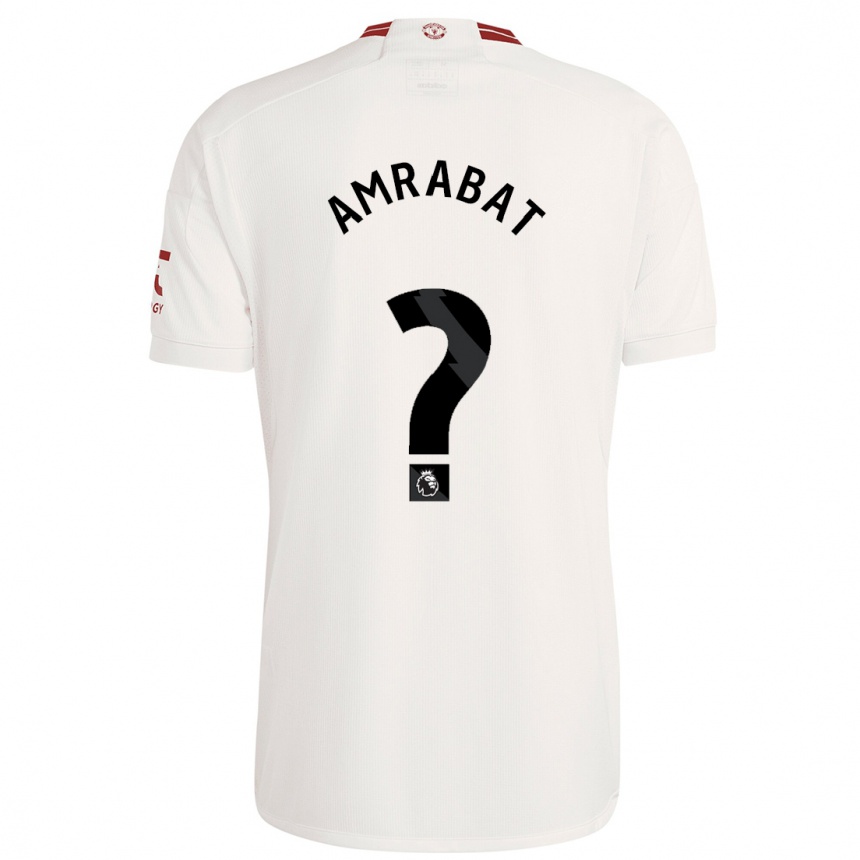 Kids  Sofyan Amrabat #0 White Third Jersey 2023/24 T-Shirt