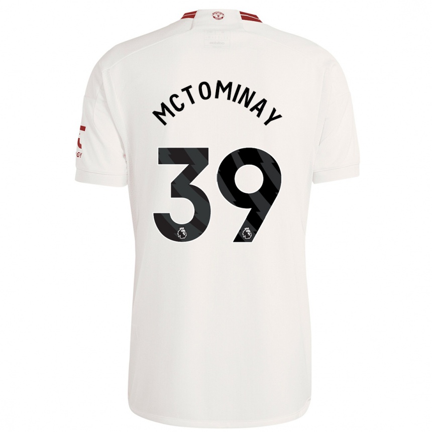 Kids  Scott Mctominay #39 White Third Jersey 2023/24 T-Shirt