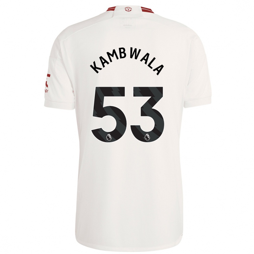 Kids  Willy Kambwala #53 White Third Jersey 2023/24 T-Shirt