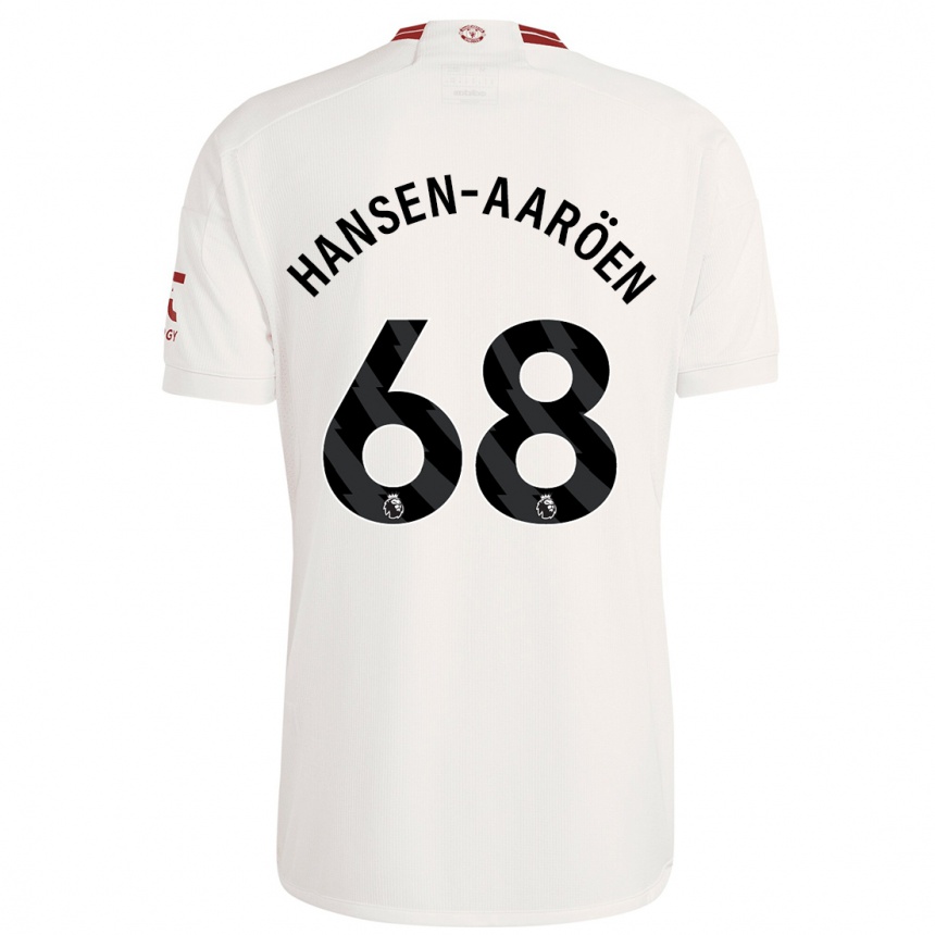 Kids  Isak Hansen-Aaröen #68 White Third Jersey 2023/24 T-Shirt