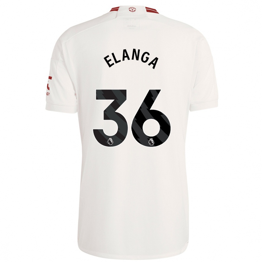 Kids  Anthony Elanga #36 White Third Jersey 2023/24 T-Shirt