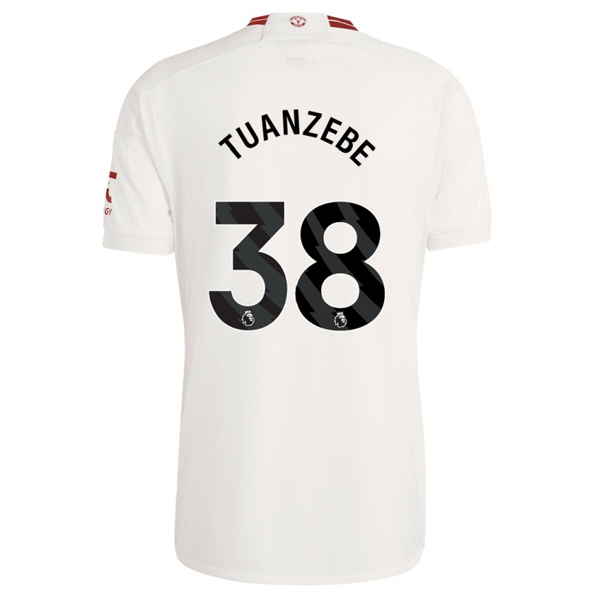 Kids  Axel Tuanzebe #38 White Third Jersey 2023/24 T-Shirt