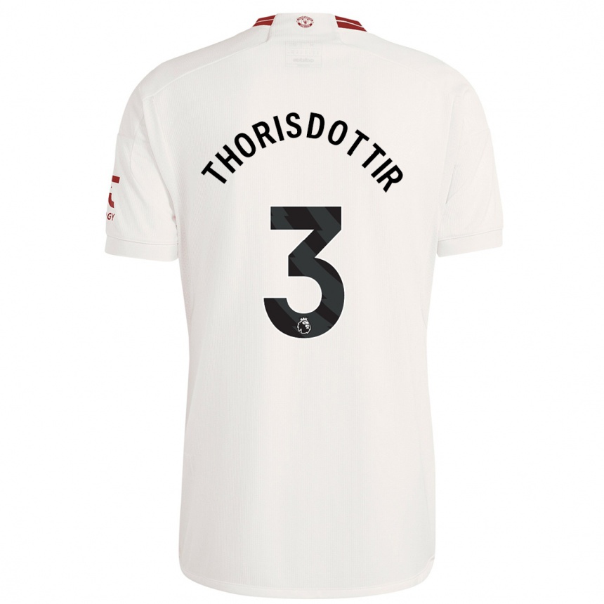 Kids  Maria Thorisdottir #3 White Third Jersey 2023/24 T-Shirt