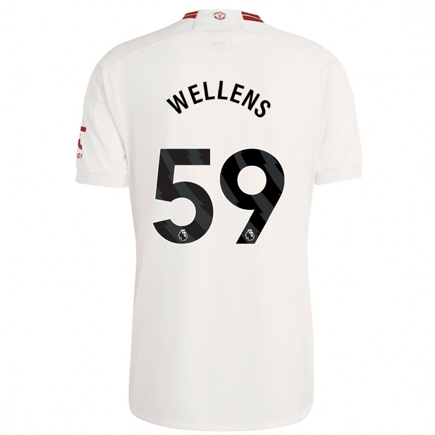 Kids  Charlie Wellens #59 White Third Jersey 2023/24 T-Shirt