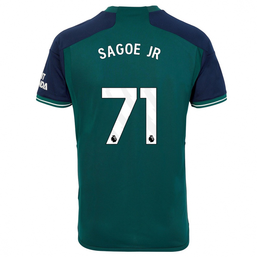 Kids  Charles Sagoe Jr #71 Green Third Jersey 2023/24 T-Shirt