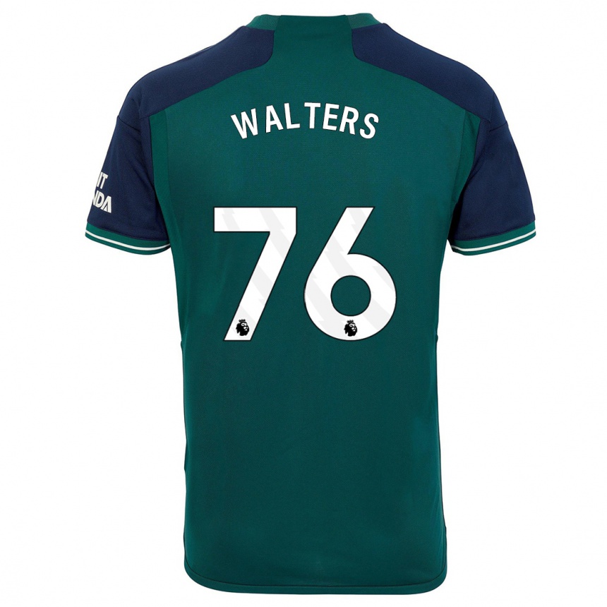 Kids  Reuell Walters #76 Green Third Jersey 2023/24 T-Shirt