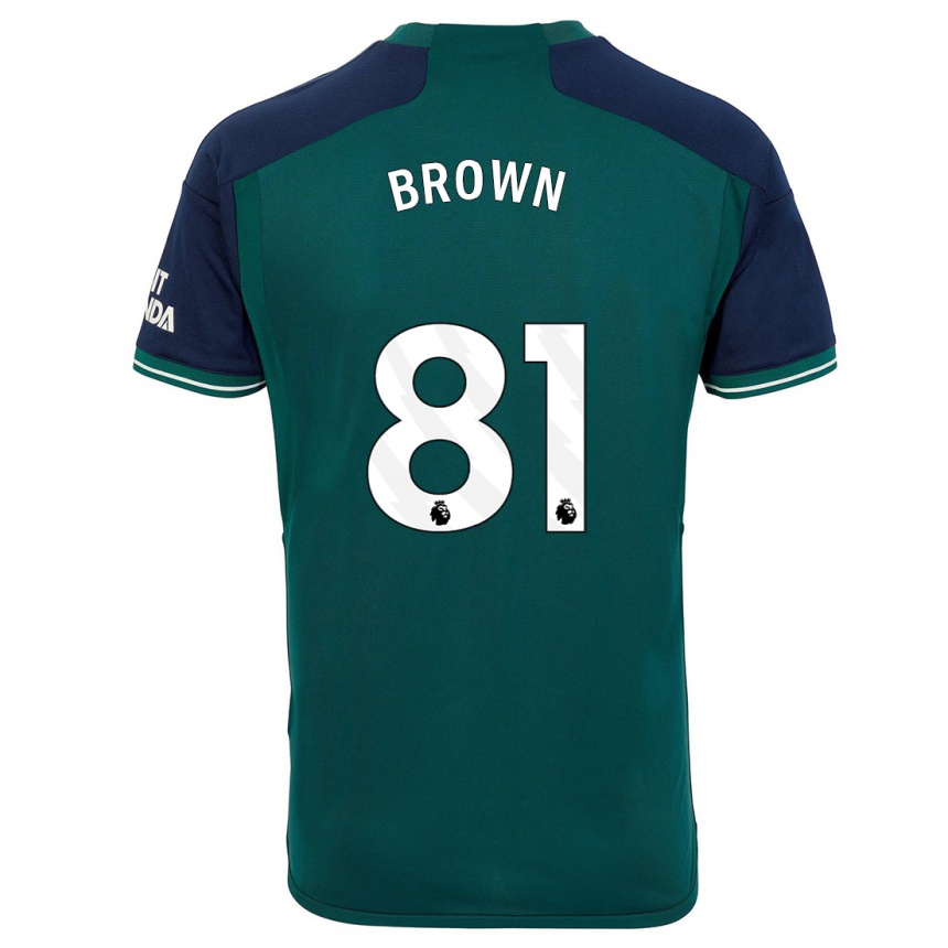 Kids  Luis Brown #81 Green Third Jersey 2023/24 T-Shirt